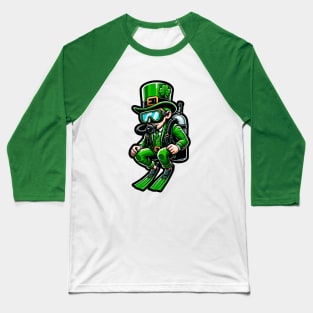 Irish American Scuba Diver - St Patricks Funny Scuba Diving Baseball T-Shirt